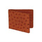 Wallet- Cognac Genuine Exotic Ostrich Leg