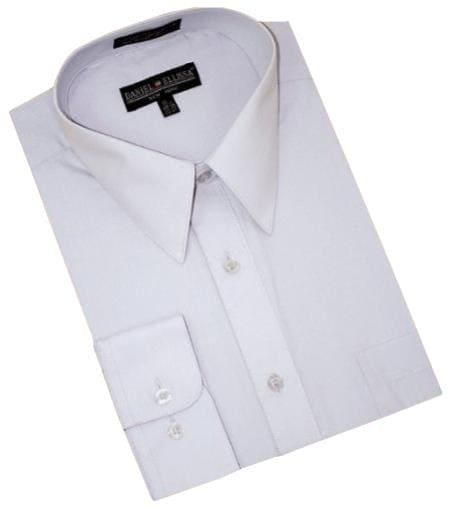 Cheap Mens Dress Shirt Silver Grey Discounted Affordable Shirt  $35 - AlbertoNardoniStore