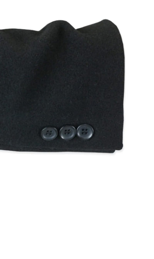 Mens Black Overcoat - Full Length Long Men's Dress Topcoat - Winter Coat in Black