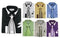 Classic French Cuff Set w/ tie and Handkerchief Men's Dress Shirt