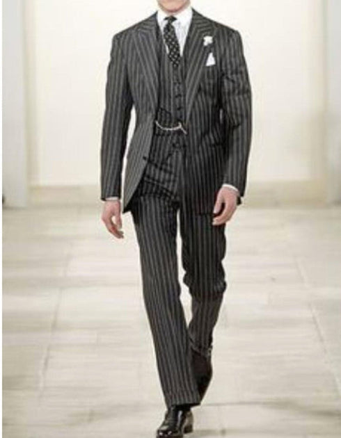 Gangster Suit Mobster Suit Mafia Suit for Men 2 Button Gangster Pinstripe Suit in Black White 32 Burgundy and White Pinstripe