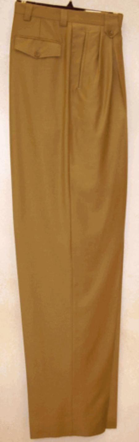 Mens 54 Pleated Dress Pants Mizzani Pleated Super 120'S - AlbertoNardoniStore