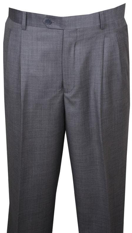 Mens 52 Pleated Dress Pants Mizzani Pleated Super 120'S - AlbertoNardoniStore