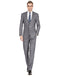 Mens Grey Suit Mens Modern Fit Plaid Suit Grey