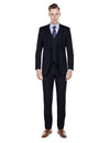 3 piece Suit - Navy Blue   Three Piece Suit -Mens Modern Fit Vested Suit Navy Blue