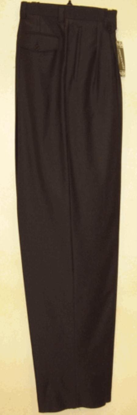 Mens 52 Pleated Dress Pants Mizzani Pleated Super 120'S - AlbertoNardoniStore