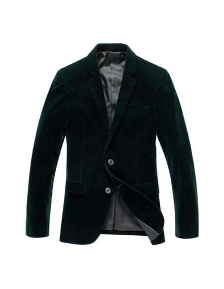 Mens Green Velvet Blazer