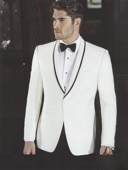 Western Suit - Trajes Para Hombres - Cowboy Formal Attire - Trajes De Novio - Shawl Lapel Suit White