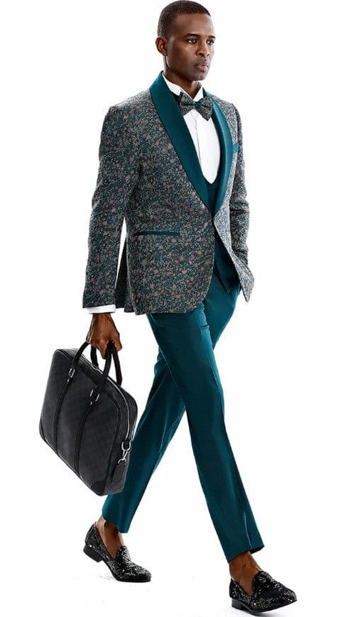 Mens One Button Vested Shawl Lapel Solid Vest Green Prom Tuxedo