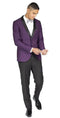 Men's Slim Fit Purple 1 Button Tuxedo With Shawl Lapel