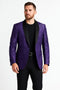Mens Purple Paisley Pattern Blazer Jacket â€“ Satin Finish