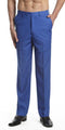 Men's Dress Pants Trousers Flat Front Slacks Royal Blue