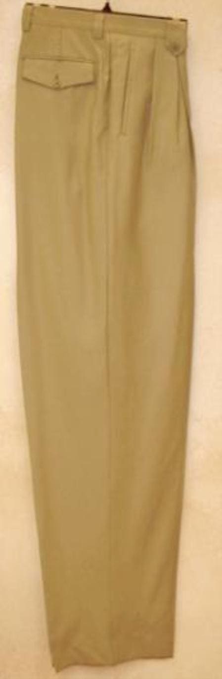 Mens 48 Pleated Dress Pants Mizzani Pleated Super 120'S - AlbertoNardoniStore