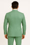 Mens Sage Green Double-Breasted Suit with Gold Buttons – Formal Slim Fit 2-Piece Pistachio Color