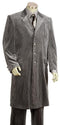 Mens Floor Length Coat Silver Coat - AlbertoNardoniStore