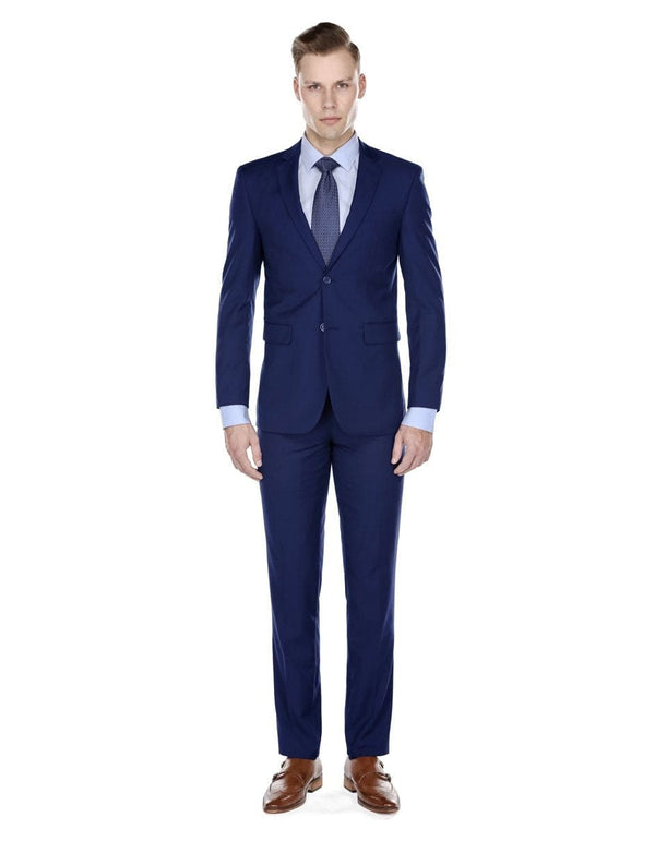 Mens Cheap Blue Suit Mens Skinny Slim Suit Indigo Blue