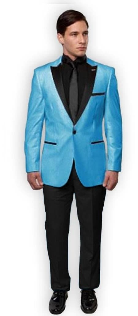 Mens Turquoise Blazer - Turquoise Suit Jacket