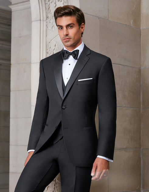 Western Suit - Trajes Para Hombres - Cowboy Formal Attire - Trajes De Novio Notch Lapels - Black