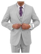 Light Grey Slim Fit Suit - AlbertoNardoniStore