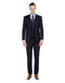 Mens Slim Fit Vested Suit Navy