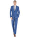 Mens Cheap Blue Suit Mens Modern Fit Summer Wedding Suit Indigo Blue