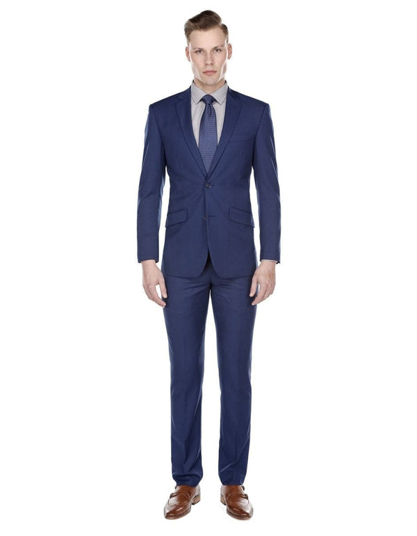 Mens Cheap Blue Suit Mens Slim Modern Suit Indigo Blue