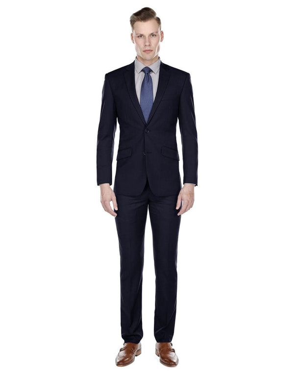 Mens Slim Modern Suit Navy Blue