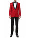 Mens Slim Fit Shawl Prom Tuxedo in Red