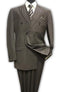 Double breasted Pinstripe Suit - Mens Double Breasted 1920'S Gangster Pinstripe Suit In Brown - AlbertoNardoniStore