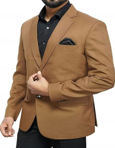 Mens Tan Sport Coat - Beige Color Blazer - Summer Jackets