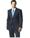 Size 54 Short Dark Navy Blue Pinstripe Suit Size Suit - AlbertoNardoniStore