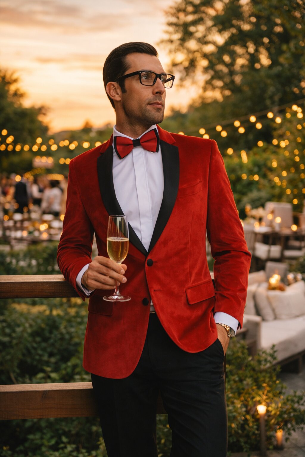 Holiday Suit - Christmas Suit - Christmas Blazer Men's Red Velvet Fabric Black Lapeled Tuxedo Discounted Cheap Priced Velour Blazer Jacket For Men Sportcoat Jacket On Sale - Red Tuxedo