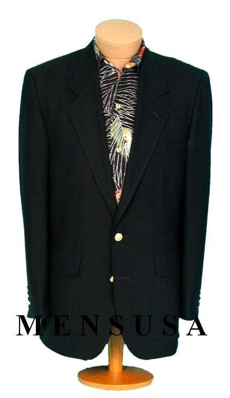 Size 54 Short Texture Black Suit Size Suit - AlbertoNardoniStore