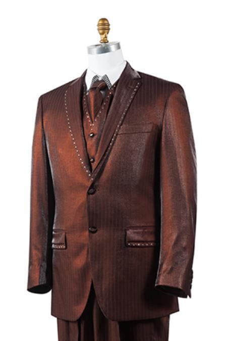 Dark Brown Tuxedo - Brown Wedding Suit - AlbertoNardoniStore