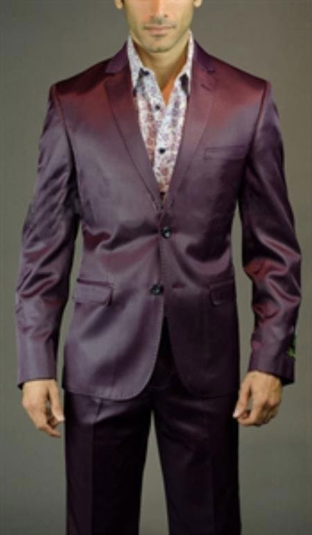 Slim Fit Burgundy Suit - AlbertoNardoniStore