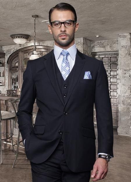 Navy Slim Suit - AlbertoNardoniStore