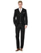 Mens Vested Smart Modern Fit Suit Black