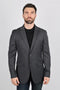Mens Black Western Sport Coat w/ Elbow Patch - Charcoal
