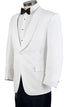 Mens White 1 Button Shawl Lapel Dinner Jacket