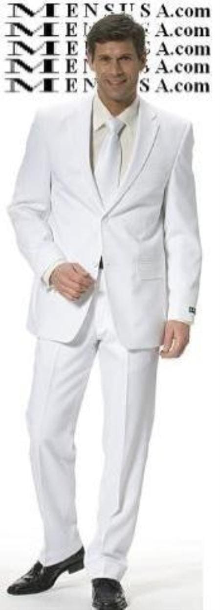 White Slim Fit Suit - AlbertoNardoniStore