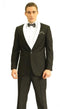 Mens Black and White Prom Suit - Black and White Wedding Groom Suit