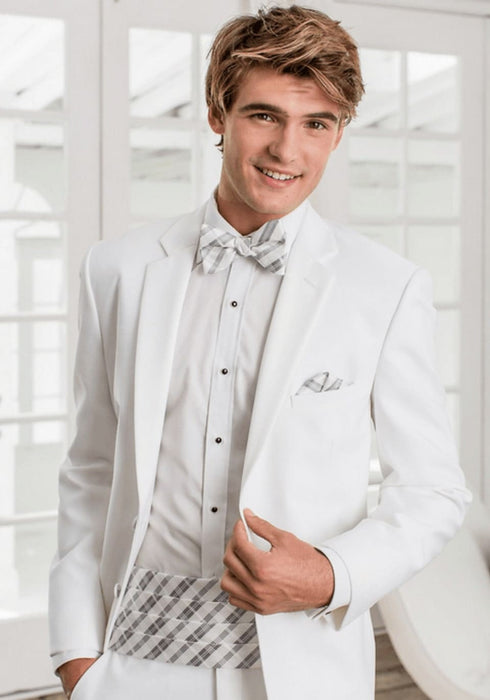 Western Suit - Trajes Para Hombres - Cowboy Formal Attire - Trajes De Novio - Notch Lapel Besom Pocket One Button White Suit