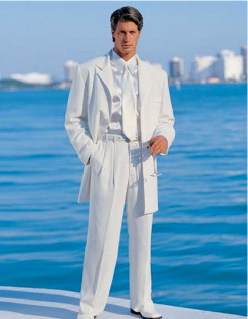 Gangster Suit - Mobster Suit - Mafia Suit For Mens Long Zoot White Suit