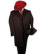 Mens Zoot Suit - Zuit Suit - Black & Red Suit - Wedding   Single Breasted Zoot Suit