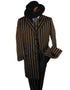 Mens Gangster Zoot Suit in Navy & White Chalk Stripe