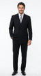 Mens Black Double Breasted Suit