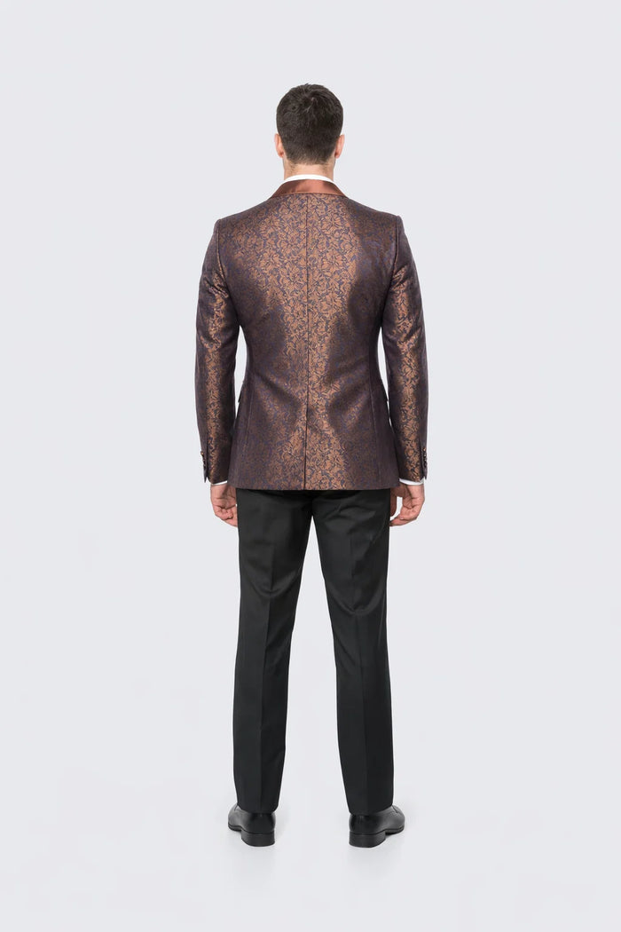 Mens Brown Paisley Tuxedo