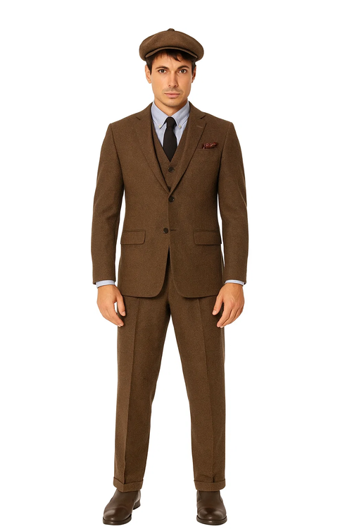 Mens Brown Wedding Suit