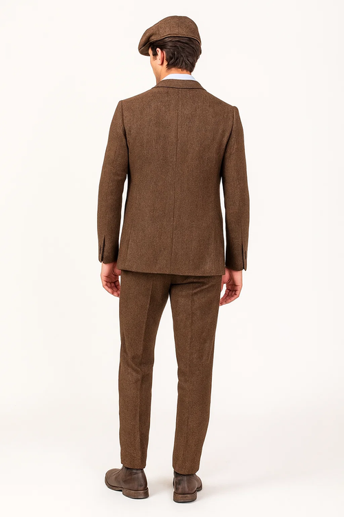 Mens Brown Wedding Suit