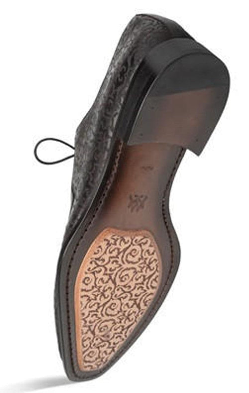 Mezlan Shoes Men's Designer Black Fancy Embossed Derby Lontani